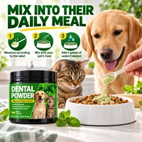Pet Dental Powder for Dogs & Cats 150g Mint Flavor Fresh Breath Oral Care with Probiotics Kelp Easy Mix Food Topper Everyday Use 2