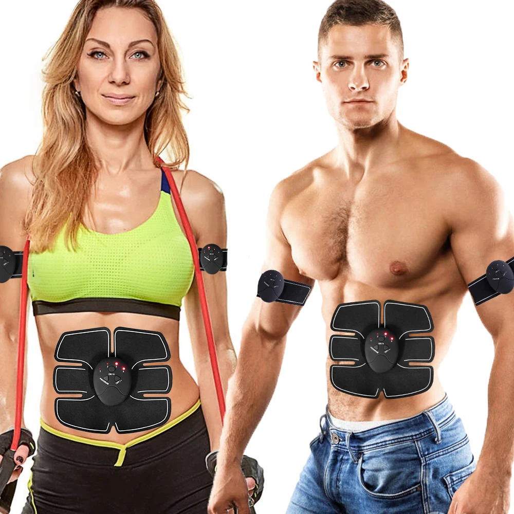 Smart EMS Muscle Stimulator Wireless Abdominal Arm Trainer Fitness Body Shaping Massager Portable Neck Back Muscle Relaxer Gym