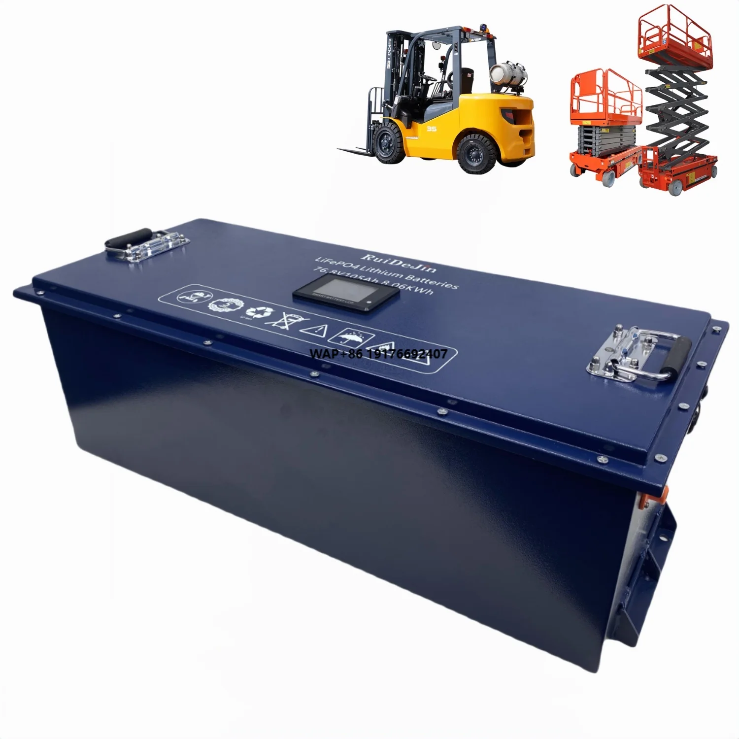 Customized Scissor Lift Forklift Lifepo4 24v 36v 48v 72v 80v for Electric Forklift  Elevator Transport Lithium Ion Battery
