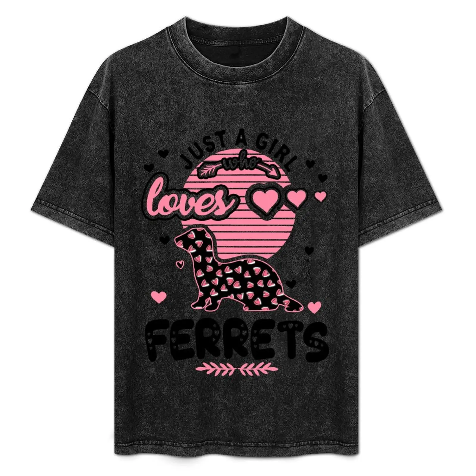 

Just a girl how loves Ferrets , Ferret art, Ferret love, Ferret mama, owner, Ferret, girl , funny Ferret, mom, T-Shirt