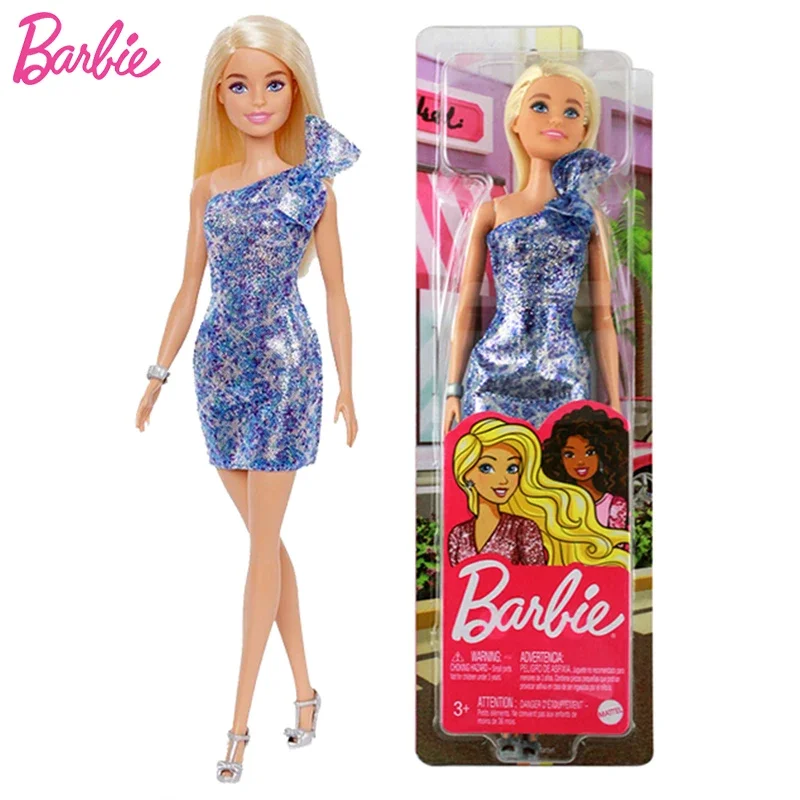 Oryginalna lalka Mattel Barbie Fashionistas gwiazda muzyki włosy blond Bjd z akcesoriami zabawki dla dziewczynek kolekcja rekwizyty edukacyjne