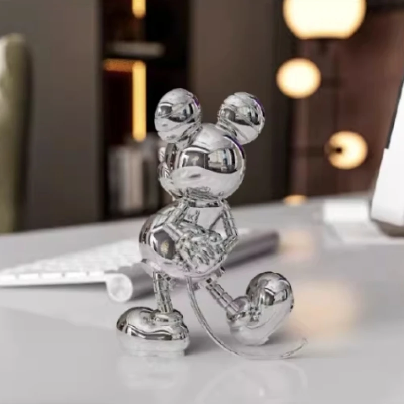 Estatua de colección de figuras de Anime de Mickey Mouse mecánico de Disney, modelo de escritorio de dibujos animados, adornos, juguete de decoración del hogar, regalos de cumpleaños