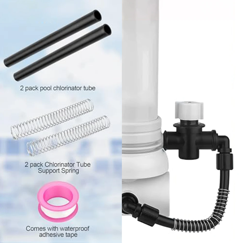 Chlorinator Replacement Tubes Made of PVC with Integrated Support Spring for Pentair For Rainbow 320 and 322 Systems