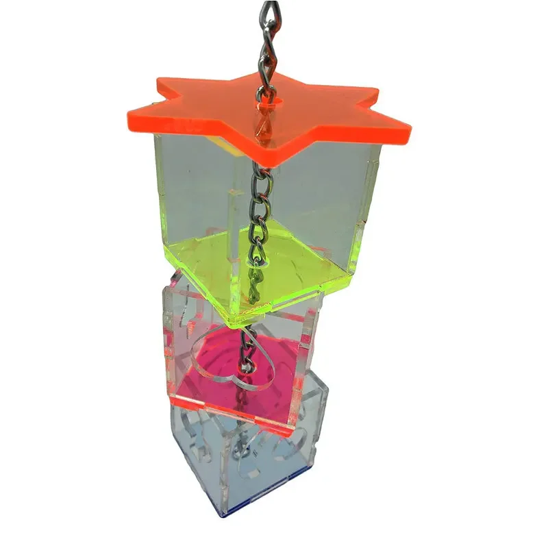 Bird Seeker Acrylic Parrot Puzzle Training Bird Toys Bird Supplies Parrot Toys