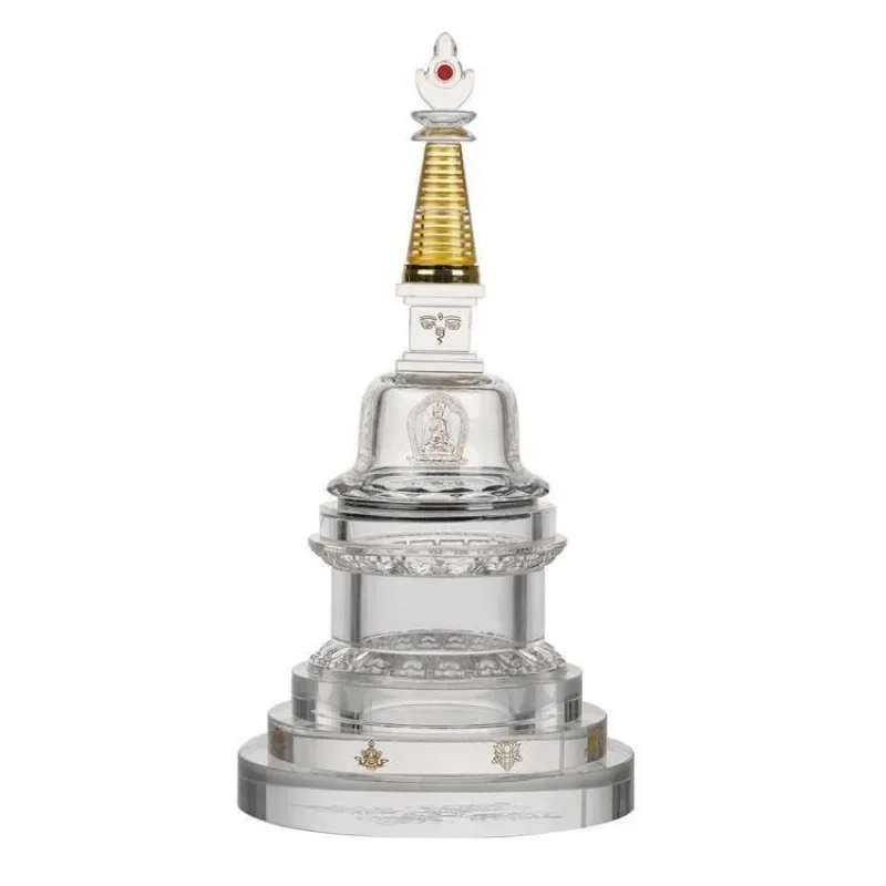 Large Bodhi Pagoda Buddha Pagoda Relic Crystal Material Clean and Transparent Making Buddha Ornament