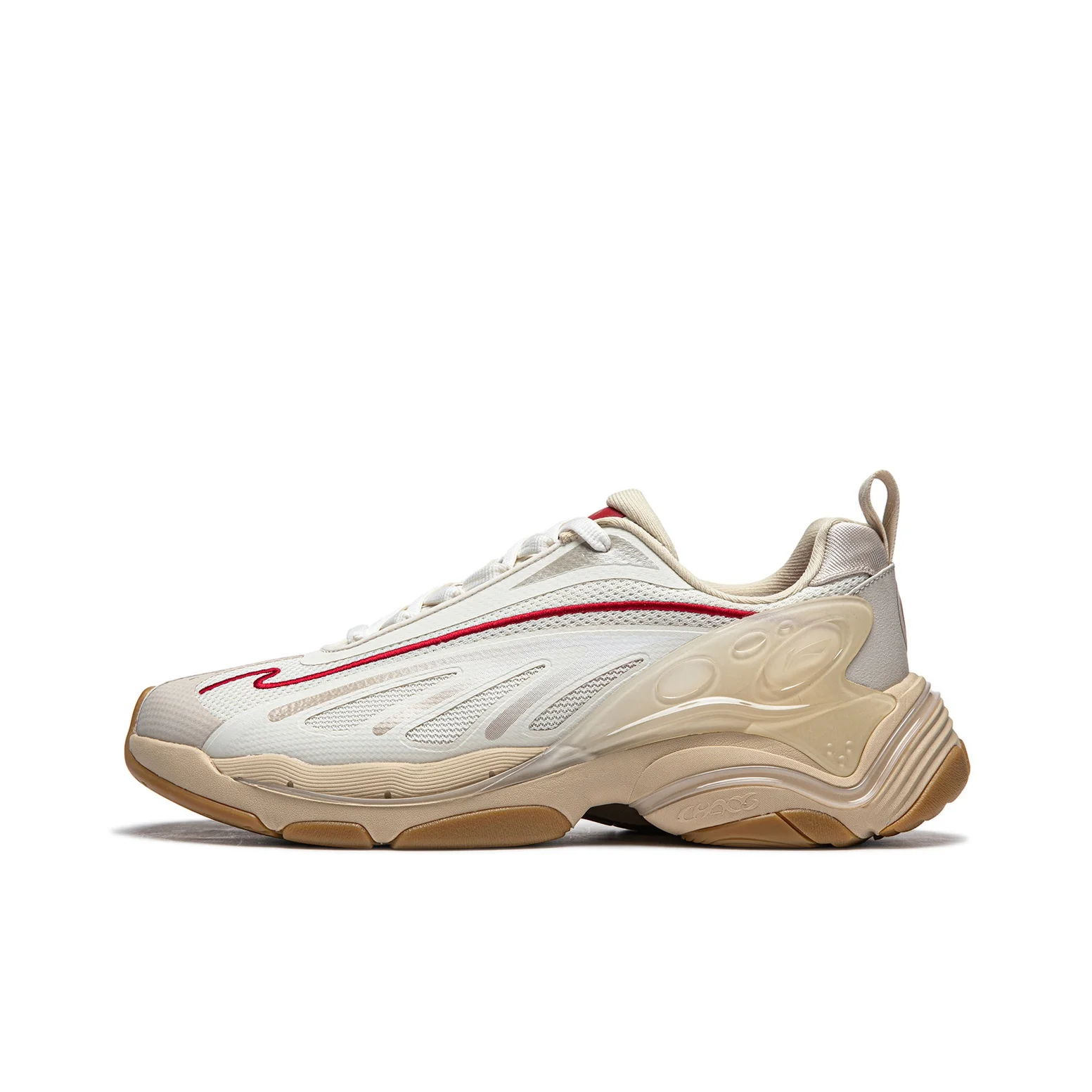 Li Ning Butterfly 2K Cushioning Slip Resistant Abrasion Resistant Support Rebound Low top Casual Shoes Unisex Beige AGCU063-1