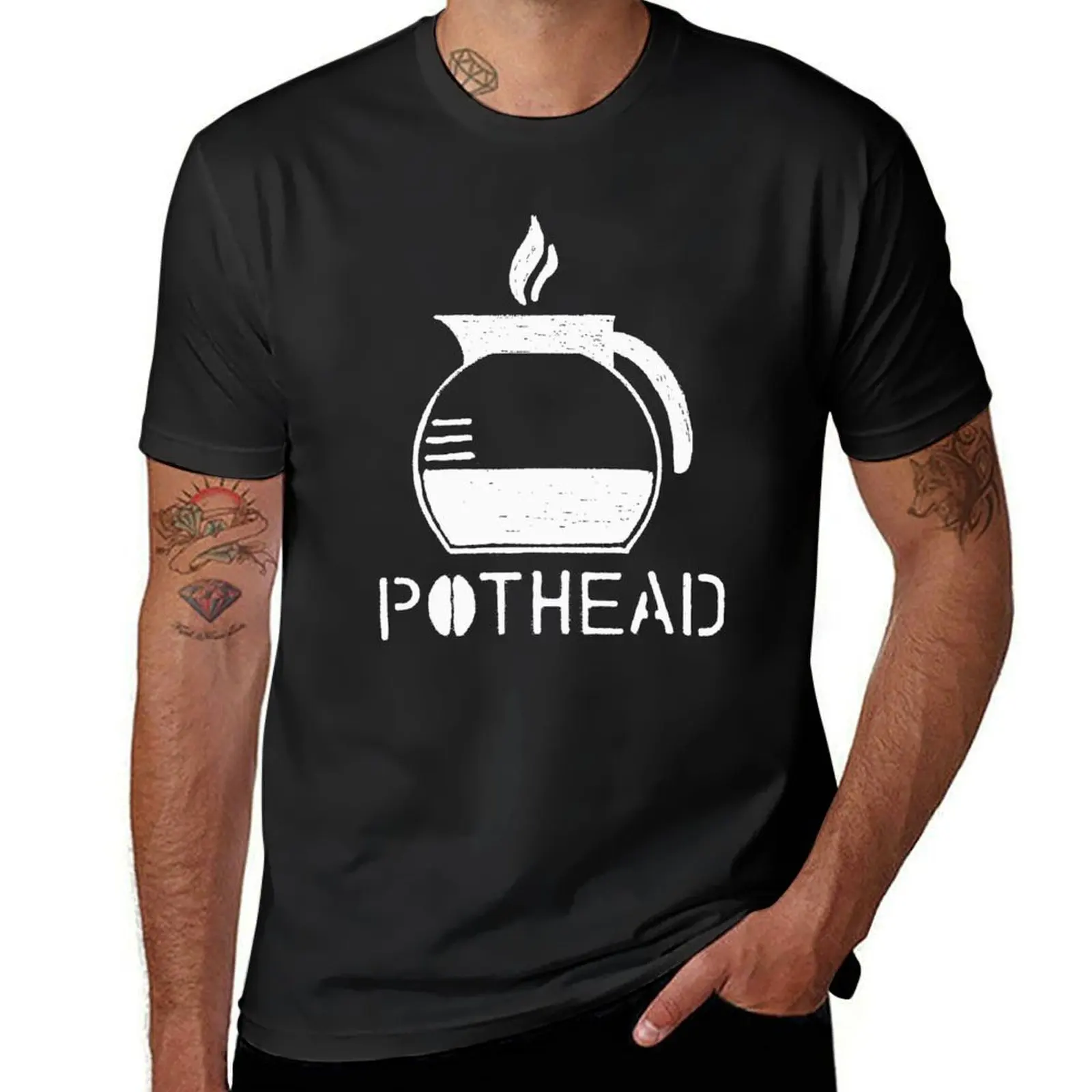 Pothead WHT T-Shirt blacks graphics hippie clothes cute tops heavy weight t shirts for men