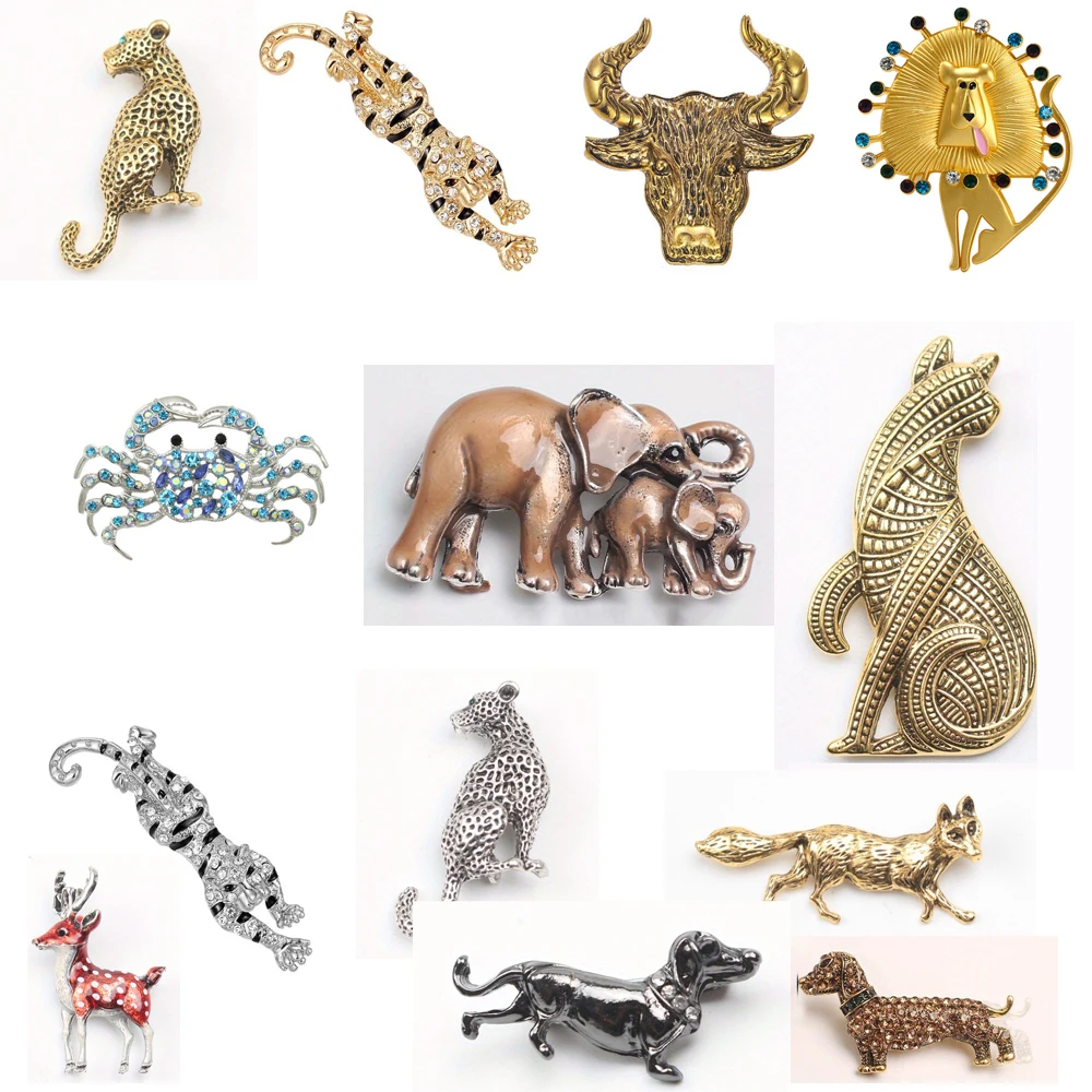 Women Men Creative Animal Brooch Vintage Fashion Clothing Accessory Pin Jewelry