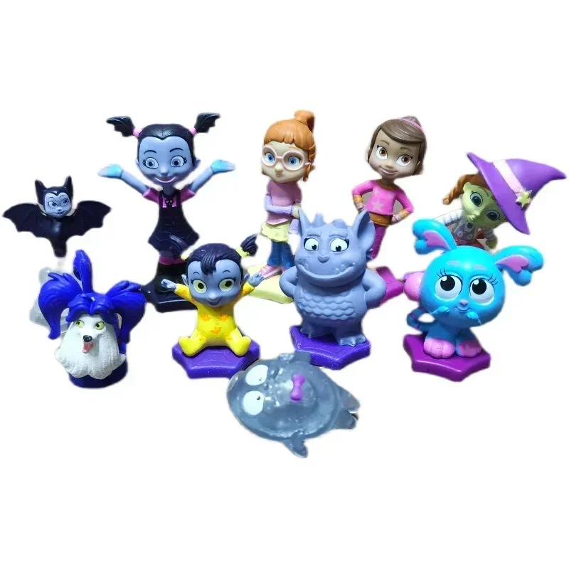 Disney Vampirina Hauntley Vampire Girl Action Figures Cute Canine Teeth Doll Desktop Decoration Collectible Toys Children Gifts