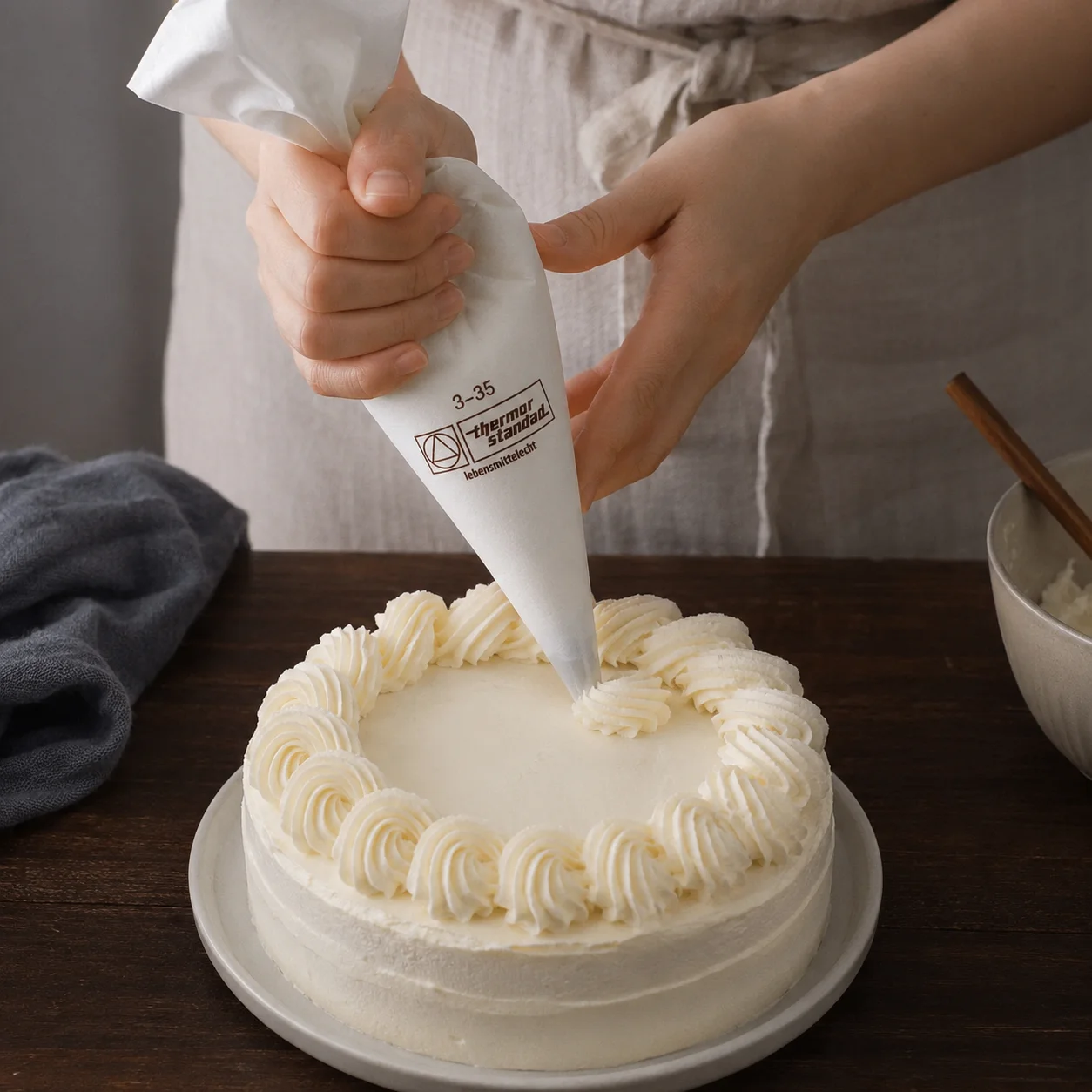 35/40/46/50cm Triangular Chocolate Cotton Fabric Baking Accessories Home Piping Bag Pastry Bag Cream Squeezing Bag Cake Tool