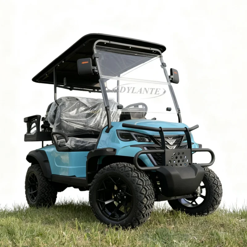 الصين الصانع باستمرار 60 فولت 4KW مخصص على الطرق الوعرة سيارة كهربائية سرعة 4 مقعد عربة جولف كهربائية محمولة