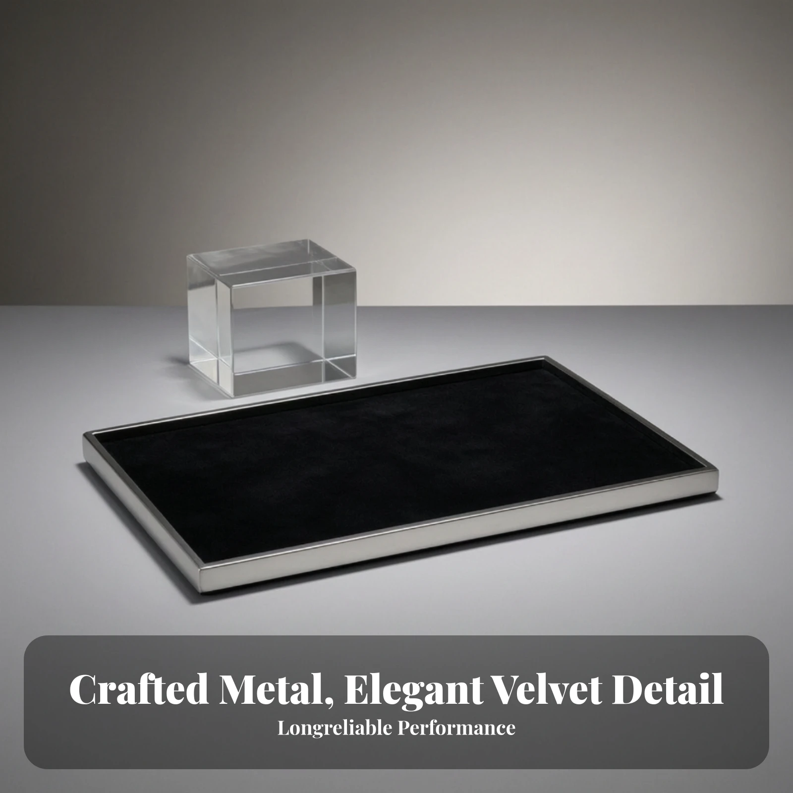 Jewelry Display Tray Rectangular Jewelry Tray with Metal Frame Band Holder Multipurpose Long-Lasting for Jewelers