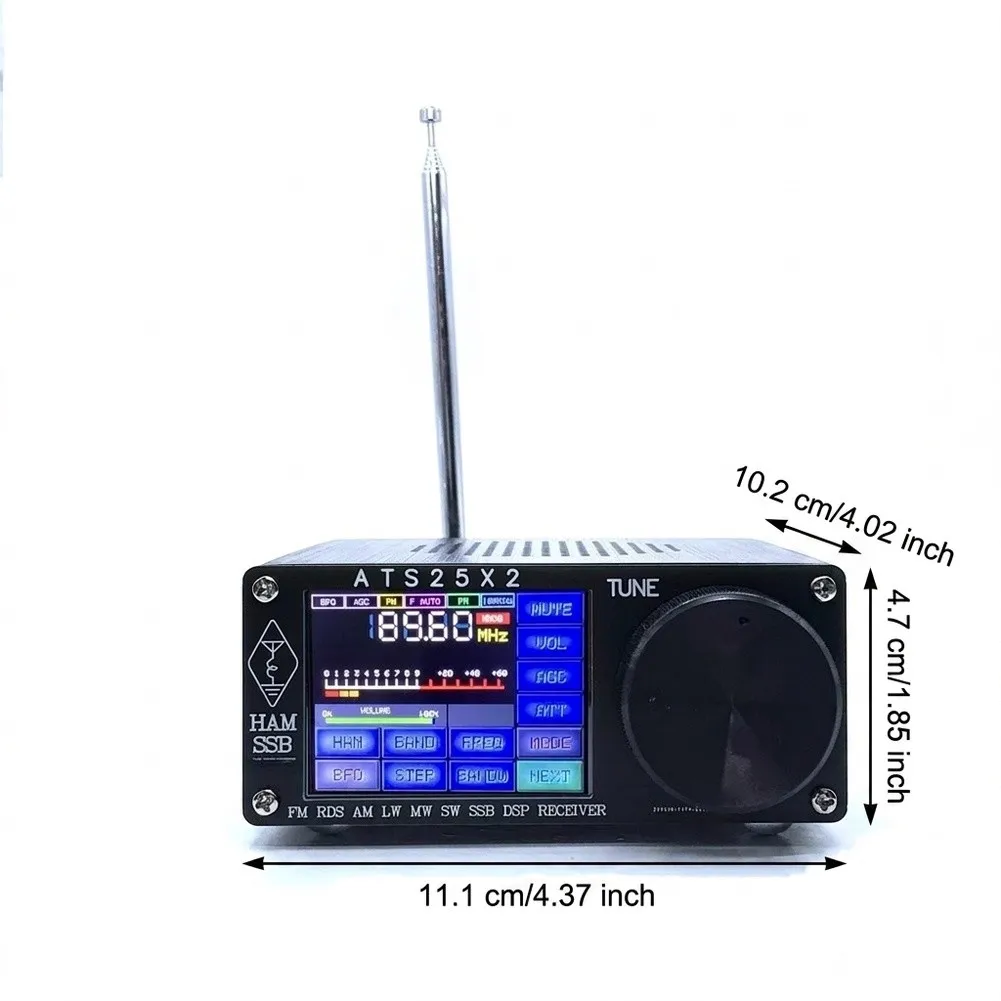 ATS25X2 For SSB Radio Receiver with WiFi Functionality For FM LW For MW SW Tuning 2.4 inch Touchscreen Interface
