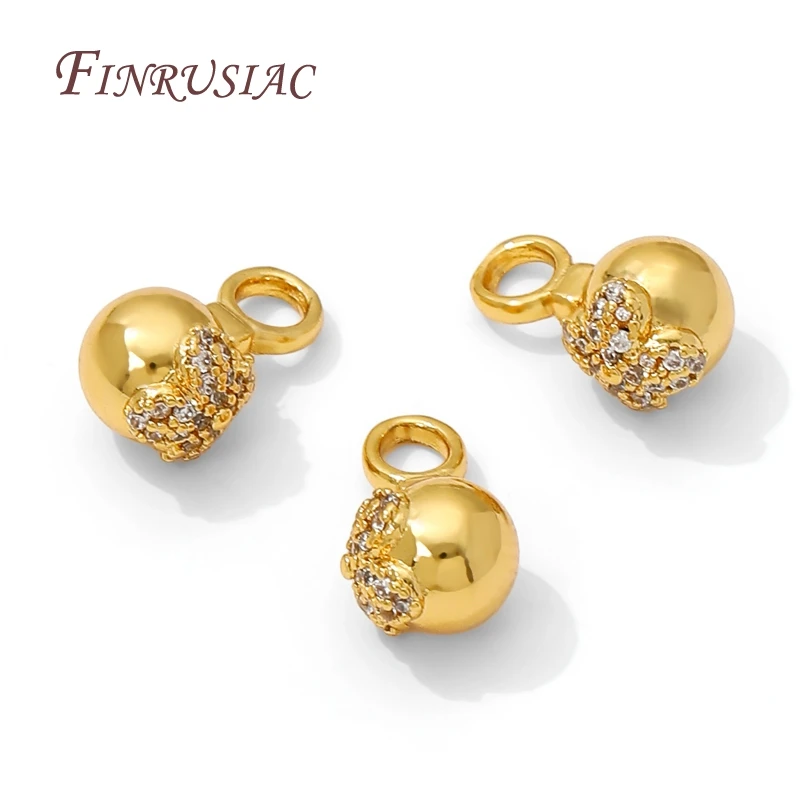 

18K Gold Plated Decorative Pendants,Round Charms For Jewelry Making,Ball Pendant For Necklace,DIY Beading Accessories