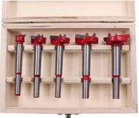 Woodworking Carbide Drill Bits Set 5PCS Positioning Hole Saw Kit Adjustable 15-35mm Hinge Hole Opener