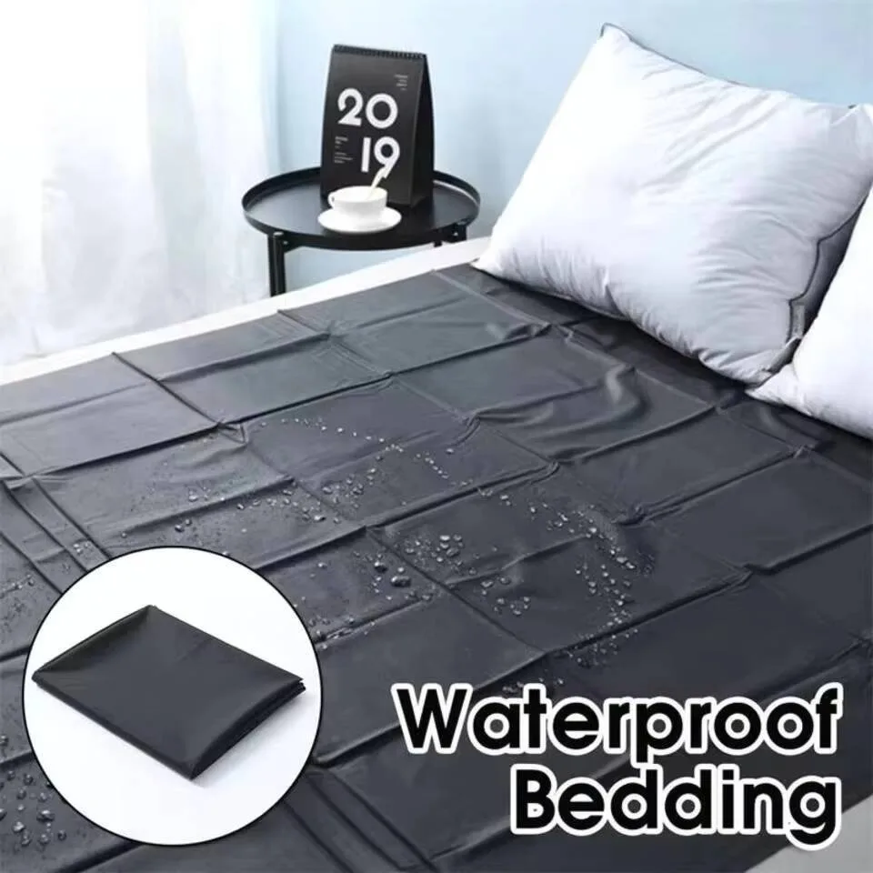 100% Oil Waterproof Sensual Sex Bed Sheet Soft PVC Vinyl Mattress Hypoallergenic Adult Game SM Toys Black BDSM Bondage view 3