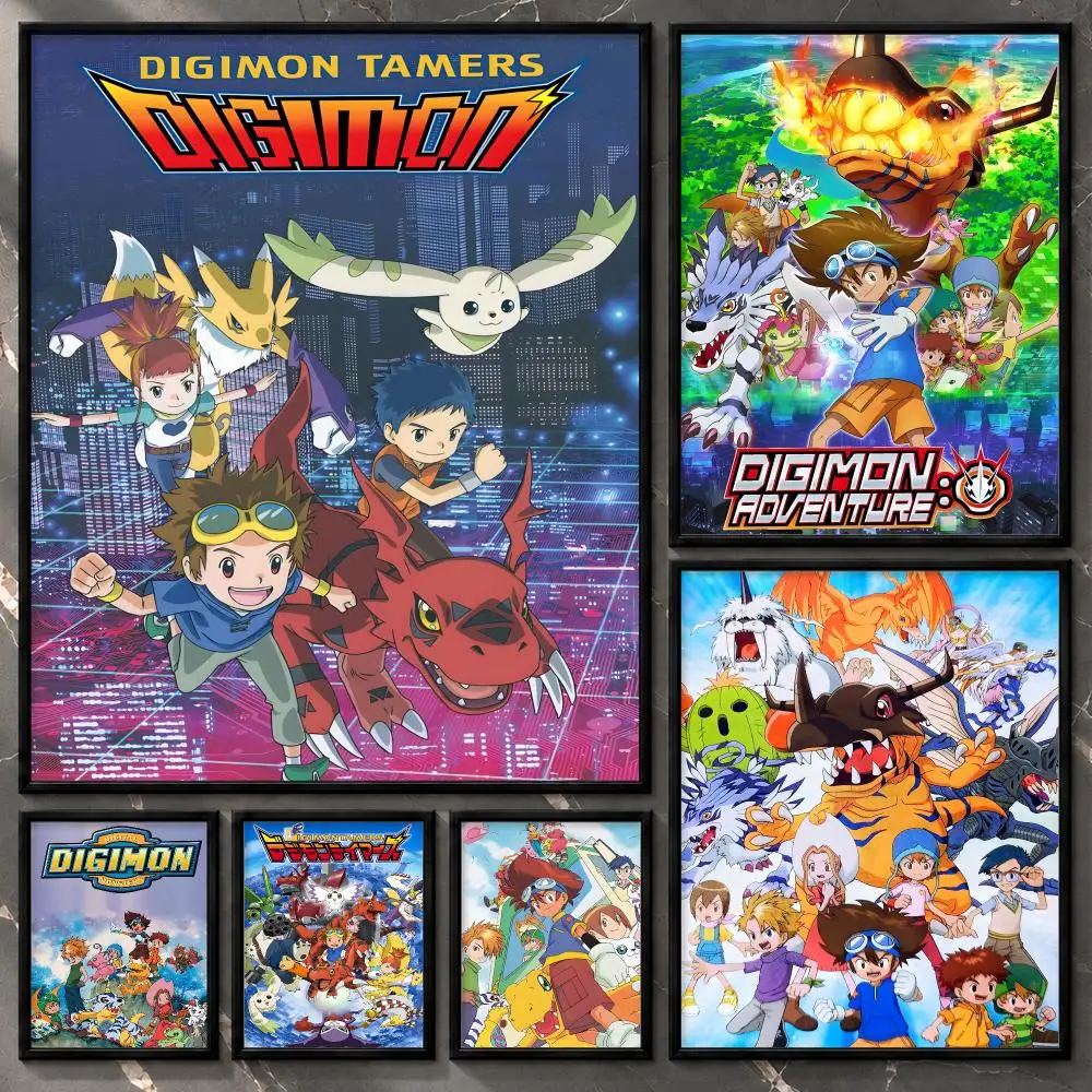 Animated Character Illustration Characterart Collectible Digimon Poster Aesthetic Unframed Wall Prints for Bedroom & Living Room