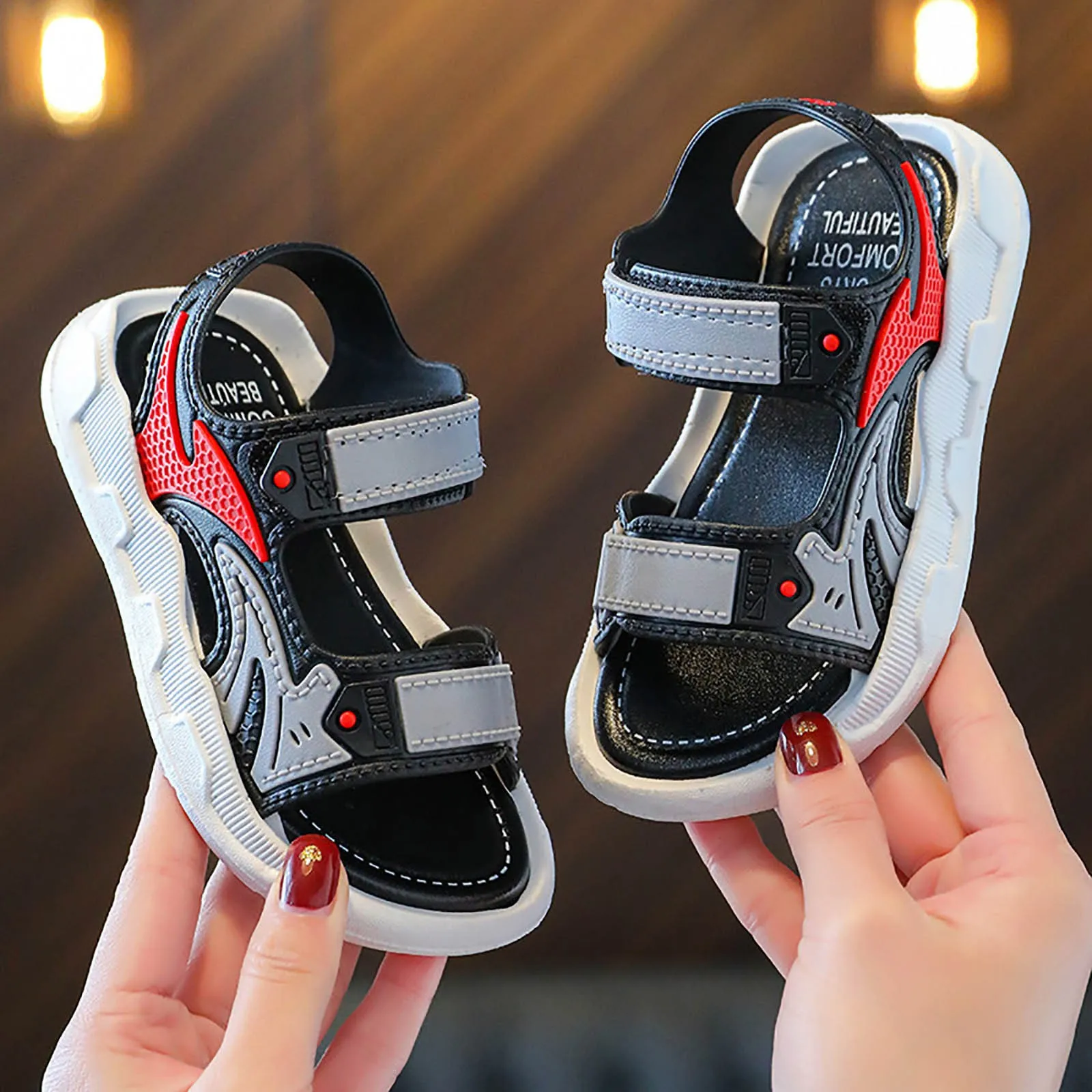 New Summer Boy Sandals Big Kids Shoes Soft Soled Children Kids Baby Beach Shoe Swimming Shoes Outdoor Sandal Roman Slippers