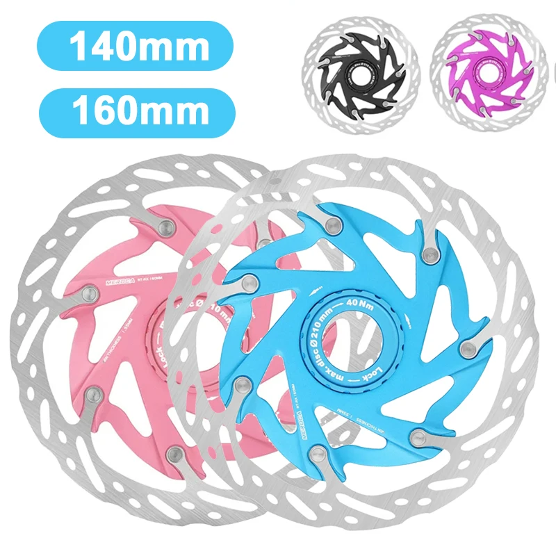 

MEROCA 160mm 140mm Centerlock Brake Disc 160mm Cooled Brake Discs Floating Disc Brake Rotor Lightweight Disc Rotor MTB Road Bike
