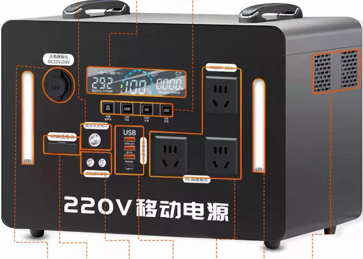 2500W Lightweight Portable Power Station High Capacity LiFePO4 Battery 1500 Cycles -10-40C For Outdoor Adventure & Home Backup