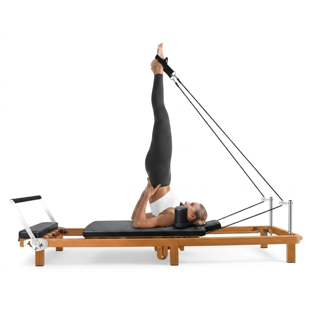 Foldable Reformer Home Gym, 90% Pre-Assembled, Dual Resistance System for Women & Men Workouts, Custom