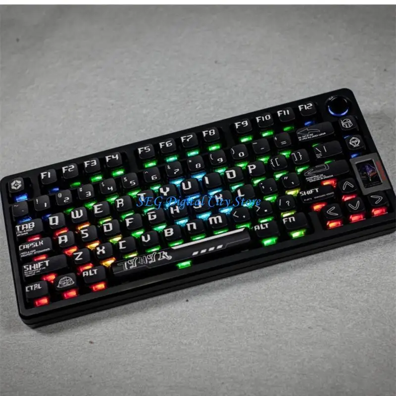 

U75B 122Key MDA Profile PBT Keycaps Set Black Knight Theme Backlights Keycaps Set