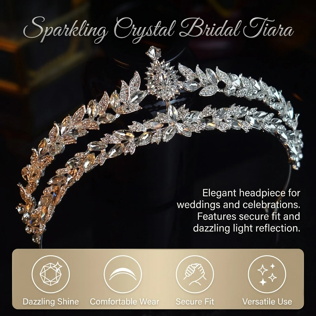 Bridal Tiara Sparkling Wedding - Women'S Wedding Accessories 评论和价格