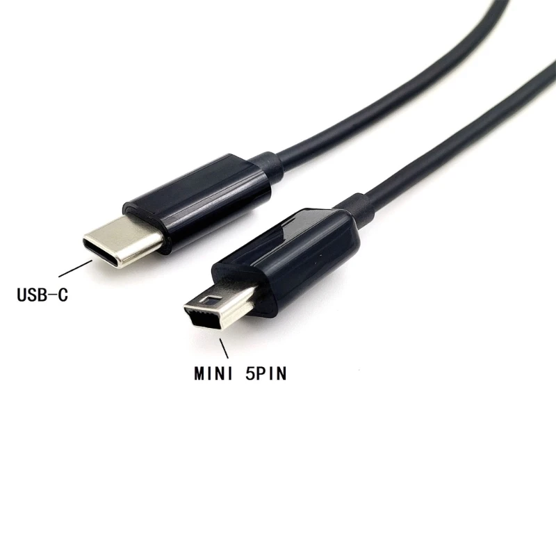 USB typ C męski do Mini USB 5 Pin B konwerter wtykowy OTG Adapter ładowarka kabel do przesyłania danych dla macbooka laptop telefon komórkowy