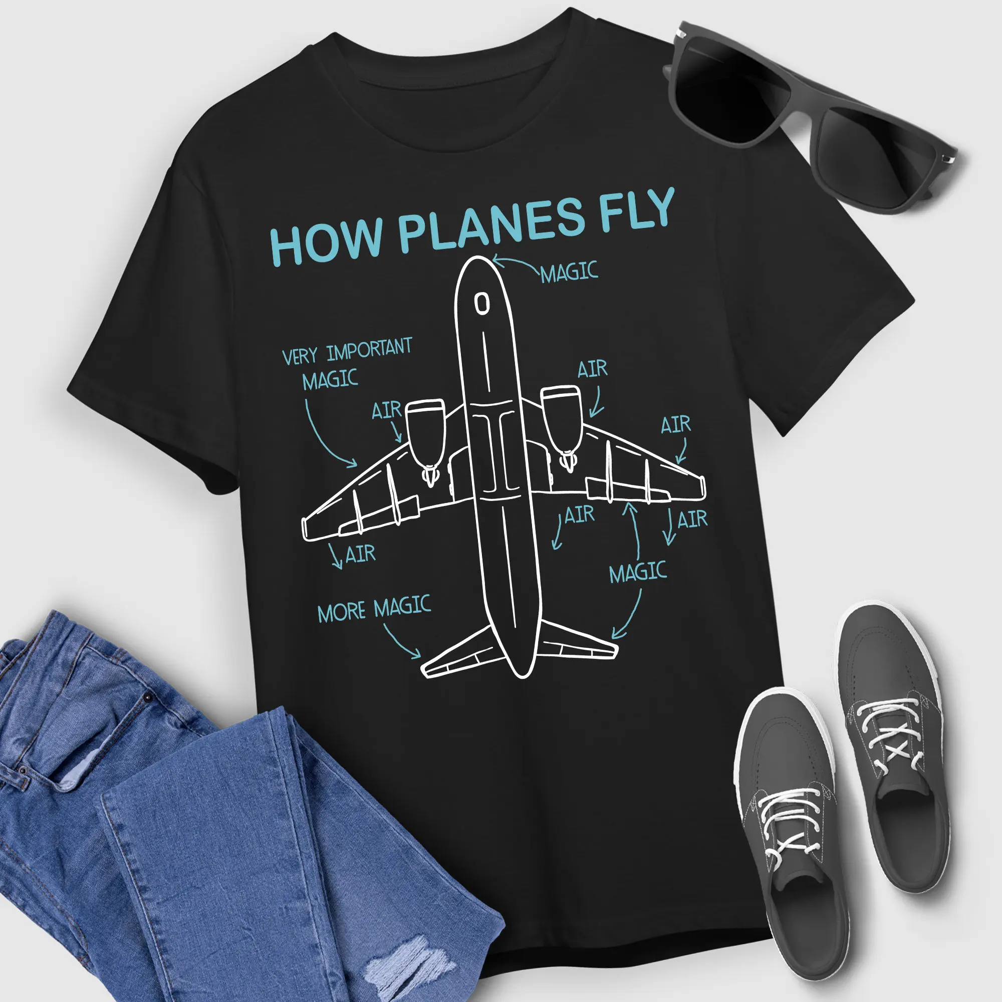 Planes T Shirt How Fly Funny Aviation Rc Plane Pilot For