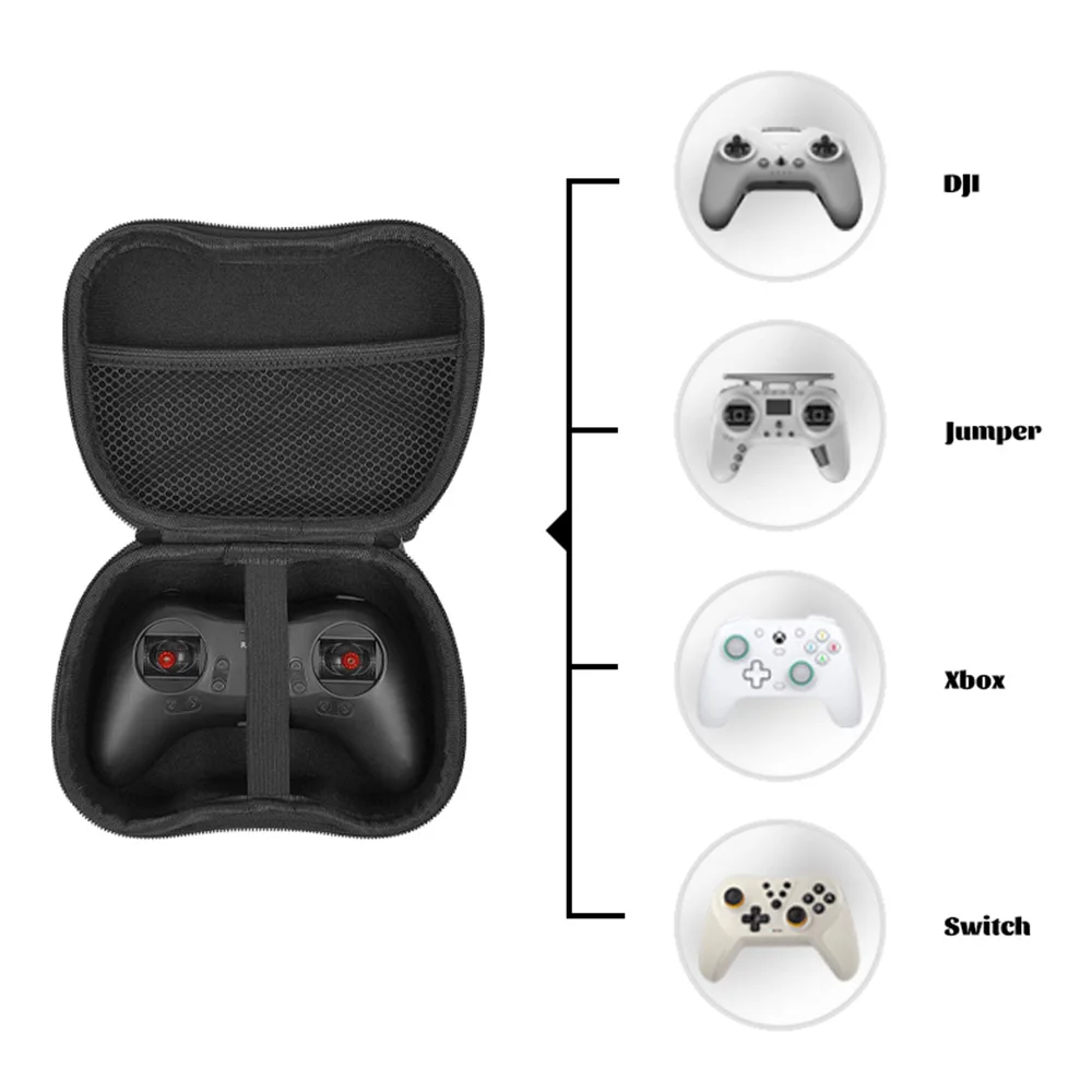 RC Transmitter Case Waterproof Portable Anti-fall Storage Bag for DJI Xbox Switch Radiolink T8S Radiomaster Pocket Jumper