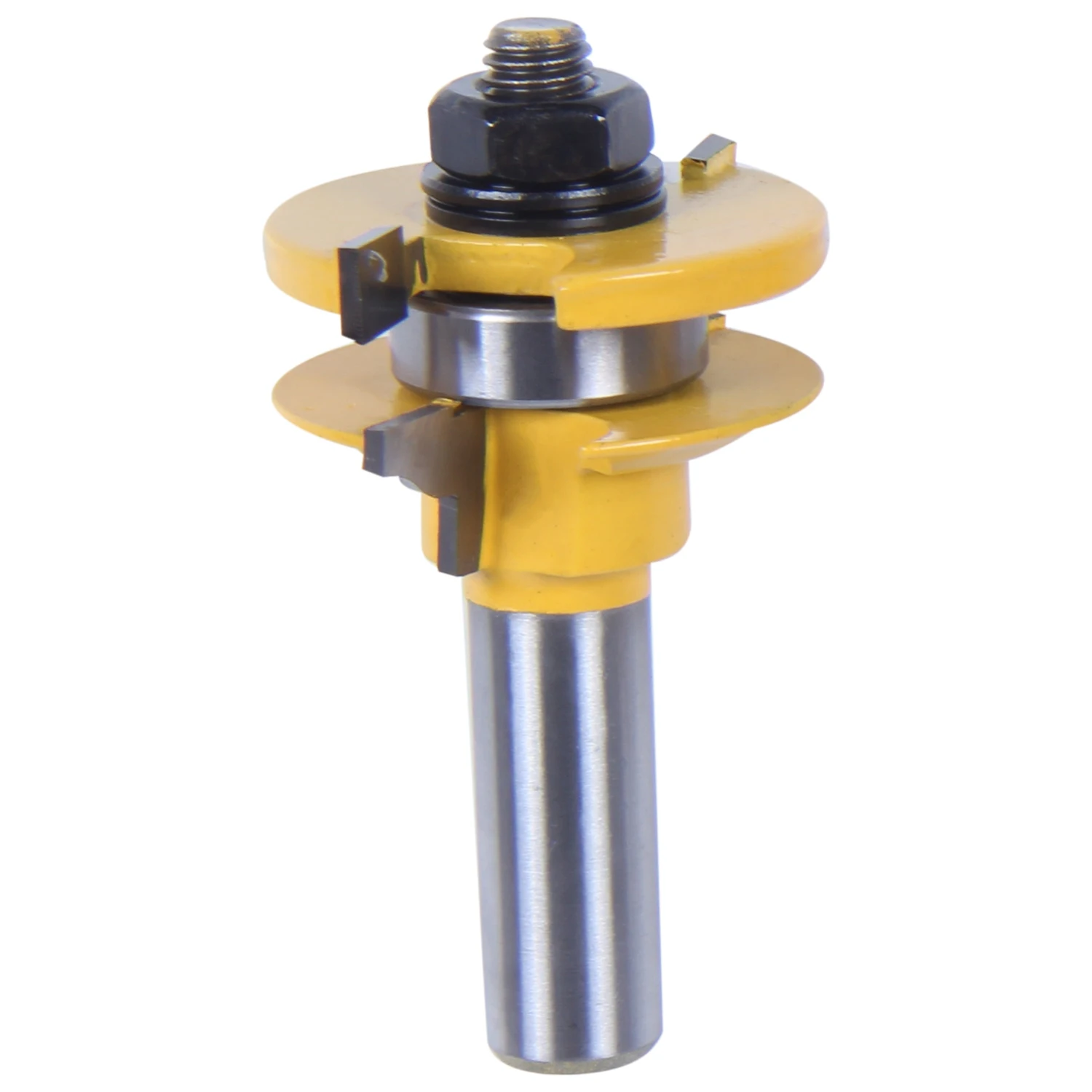 A76K 3 PCS Router Bit Set, 1/2-Inch Shaker Raised Panel Round Over Cabinet Door Router Bit Set With Back-Cutter Panel Raiser 1/2