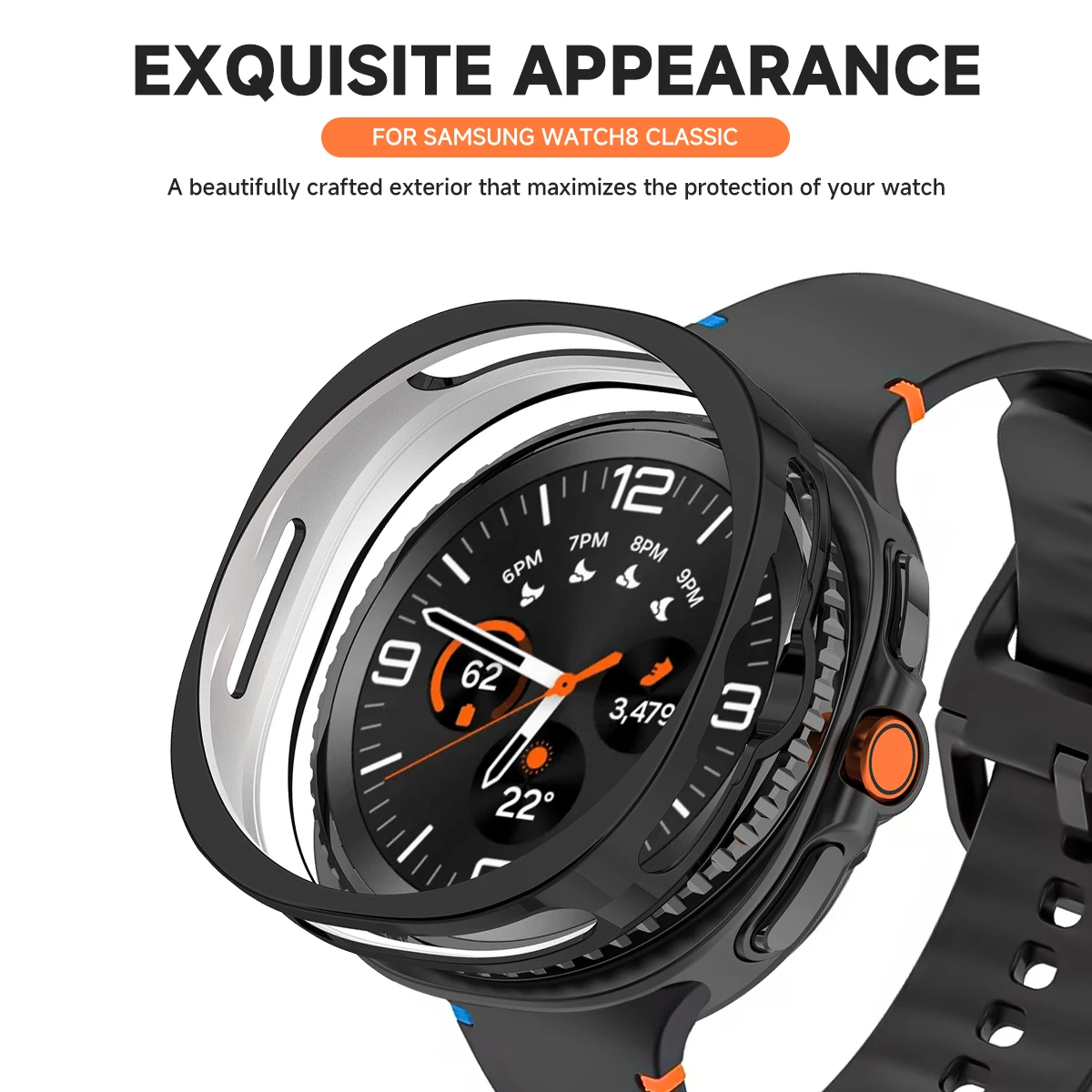Case For Samsung Galaxy Watch 8 Classic 8 40 44mm Soft TPU Hollow out Protector Watch Cover Protective Bumper Shell Accessories
