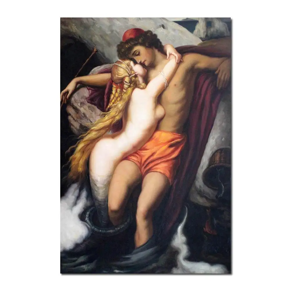 

Leighton The Fisherman and the Syren by Frederic Leighton paintings For sale Home Decor Hand painted High quality