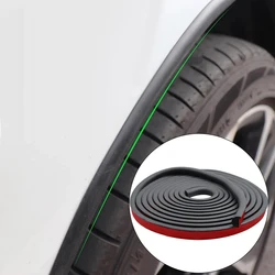18mm Universal Fender Flare Car Wheel Eyebrow Protector Lip Wheel-arch Trim Arch Extenders Decorative Scratch Proof Black Rubber