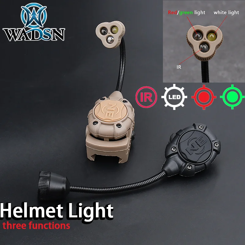 

WADSN Tactical Airsoft Helmet Light Princeton Softair Lantern IR Red Dot LED Flashlight Tec Mpls 3 LED Light Weapon Rifle Lamp