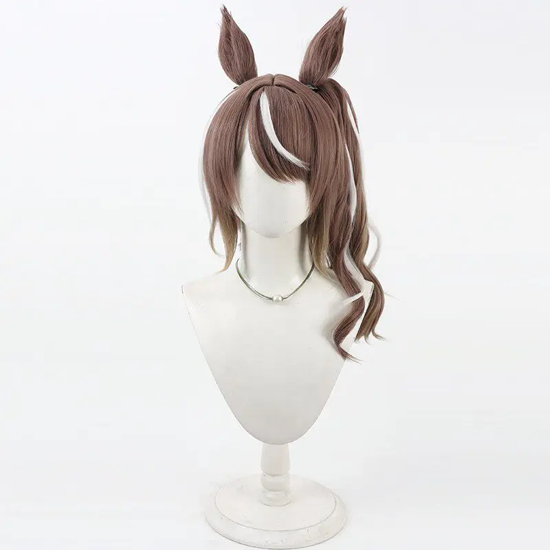Highkey Hallowed Cosplay Wig Uma Musume Pretty Derby Heat Resistant Synthetic Hair Halloween Party Role Play + Free Wig Cap view 5