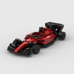 MOC Ferraried F1 racing sports car Vehicle Speed Champion Racer Building Blocks Brick Creative Garage Toys for Boys Gifts