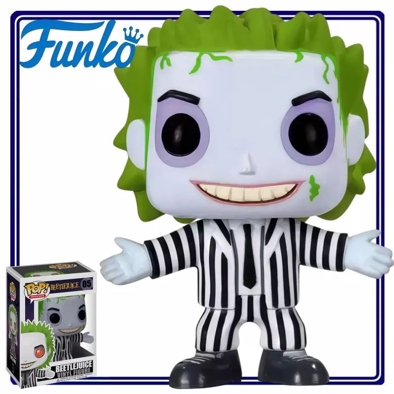 Figura de Vinilo Original Funko Pop de Beetlejuice, Figura Coleccionable de la Película de Terror y Comedia, Decoración de Escritorio, Regalo para Entusiastas del Cine