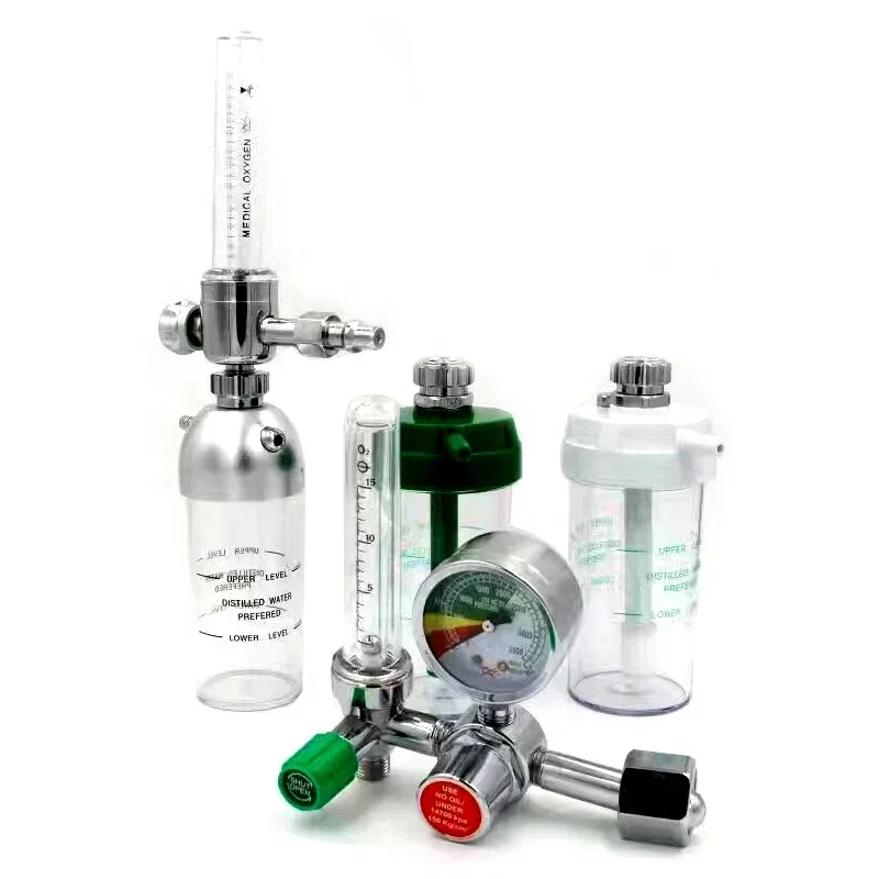 Tipo francese Integrazione medica in lega di alluminio. misuratore di portata respiratorio 0-15L montato a parete