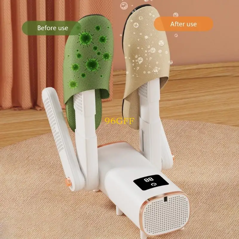 96GF مجفف هواء للأحذية الكهربائية 4 أسطوانات تسخين 300 واط قوة ABS مادة إغلاق تلقائي للأحذية والإضافات #3