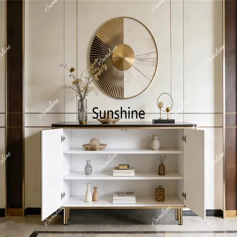 

Wood Luxury Cabinets Shoes Storage Living Room Modern Cabinet Vintage Display Vetrinette Da Esposizione House AccessoriesY