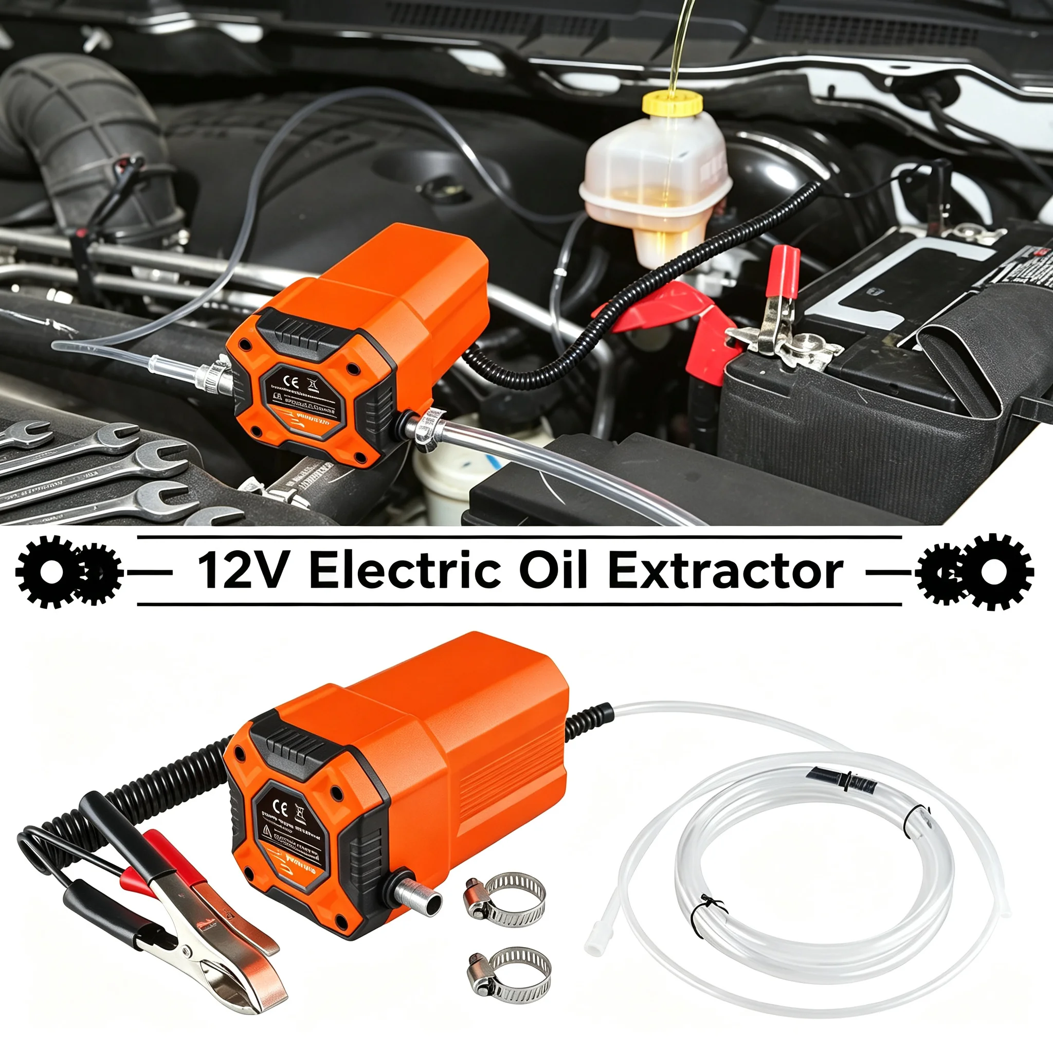 

12V Mini Oil Pump Electric Car Oil Suction Pump Fuel Delivery Engine Oil Crude Oil Fluid Suction Pump for Car Motorcycle Boat