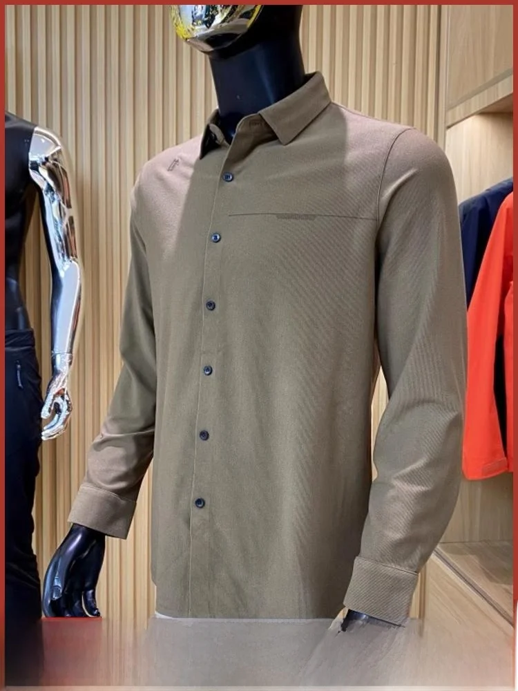 

Удобные мужские повседневные длинные свеки с воротником-стойкой, теплые деловые осенне-зимние модные мягкие гладкие серии Sl