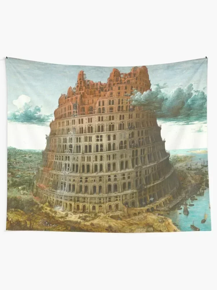 HD. The (Little) Tower of Babel, by Pieter Bruegel the Elder. HIGH DEFINITION Tapestry Room Ornaments Decoration Wall Tapestry