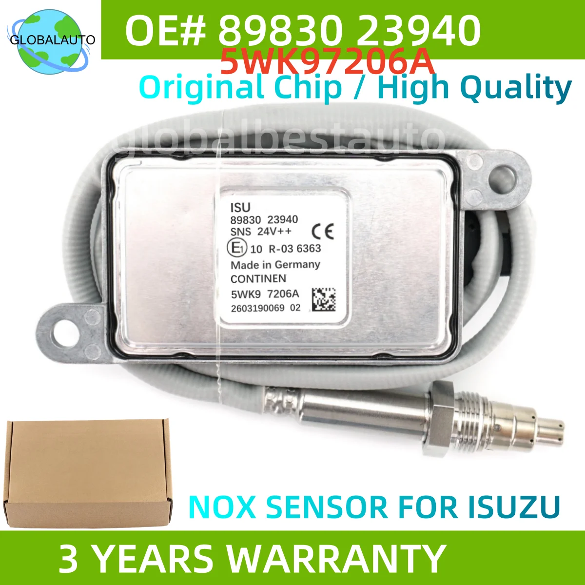 

5WK97206A 8983023940 5WK97206 8983023940 Original New Nitrogen Oxide Sensor Nox Sensor 24V For ISUZU Truck Parts