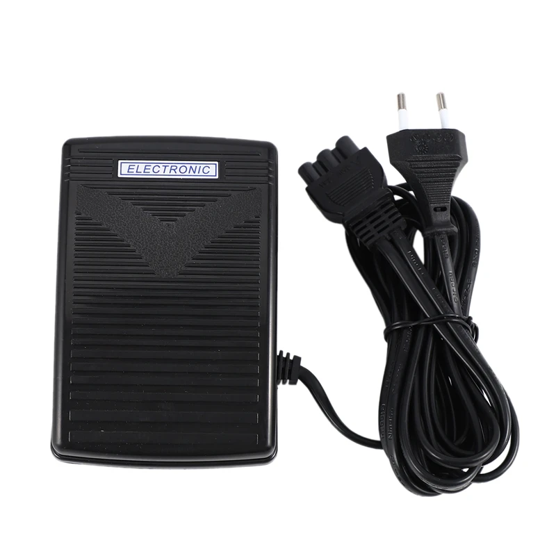 

Home Sewing Machine Foot Control Pedal With Power Cord Pedal Control Eu Plug 200-240V Black