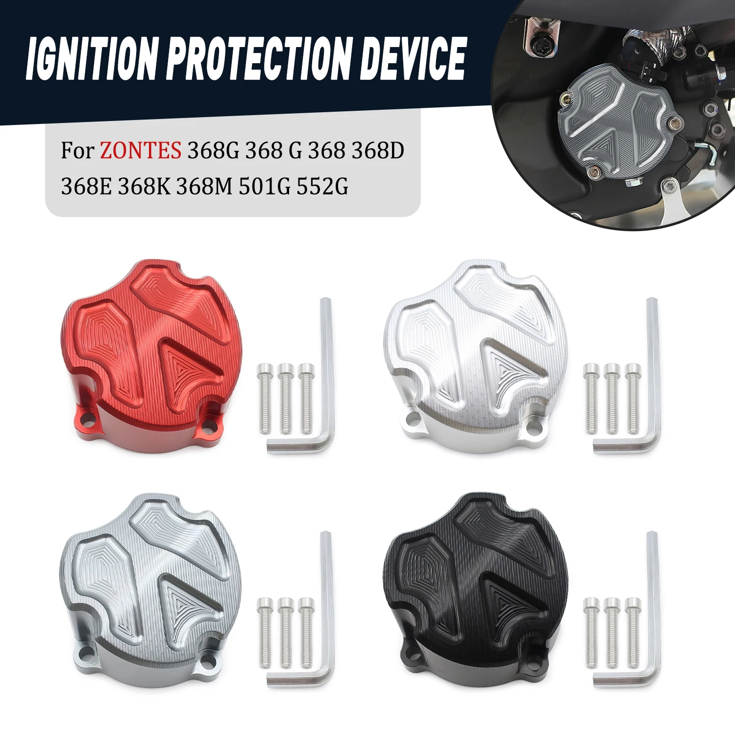 

Motorcycle part For ZONTES 368G 501G 368D/M/K/E modified accessories water tank protection cover water pump decorative cover