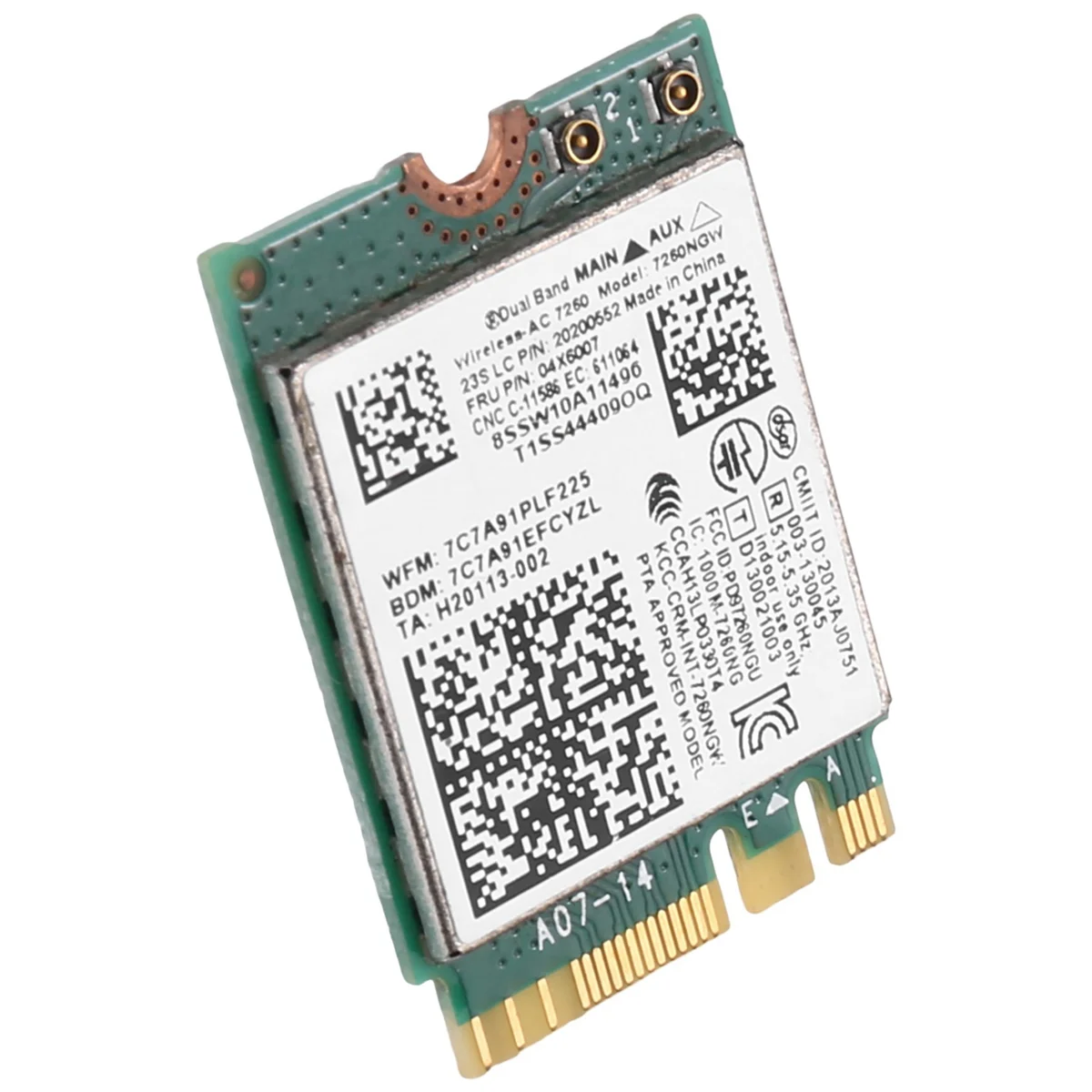 Nouveau!! Carte WiFi 7260NGW 7260AC 2.4G/5G BT4.0 Fru 04X6007 pour Thinkpad X250 X240 X240S X230S T440 W540 T540 Yoga Y50