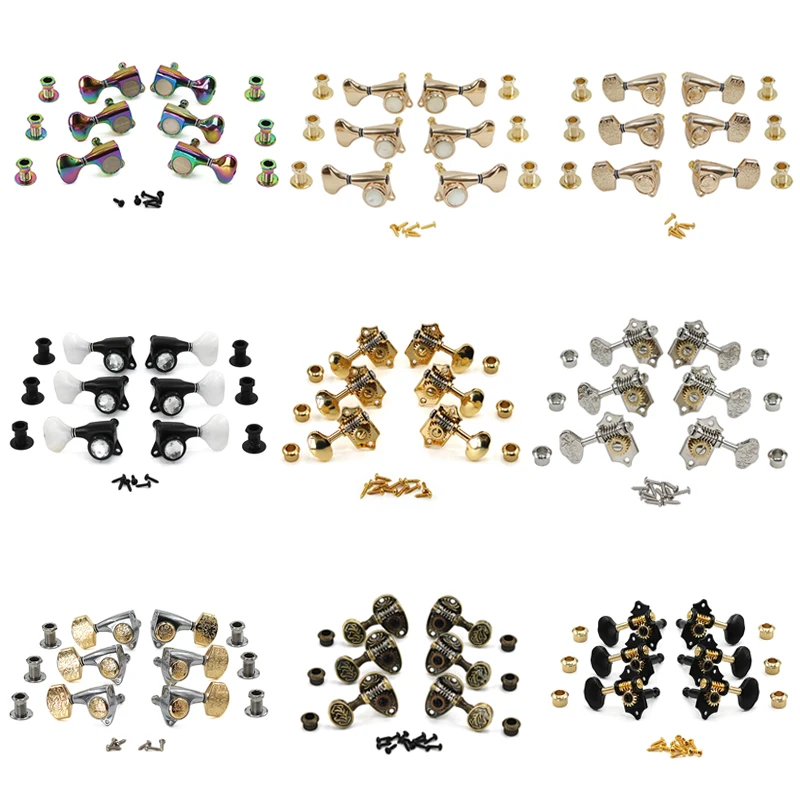 

HUATOOL Taiwan produced Guitar String Tuning Pegs for Electric Guitar Folk Acoustic Guitar 3L 3R string knob accessories