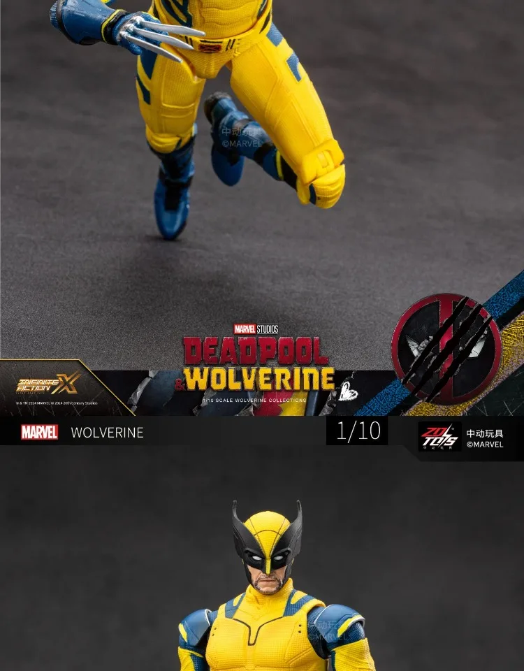 ZD Toys film 1:10 Deadpool & Wolverine Action figures Deadpool Boxed Wolverine Collection Adult Action Figures